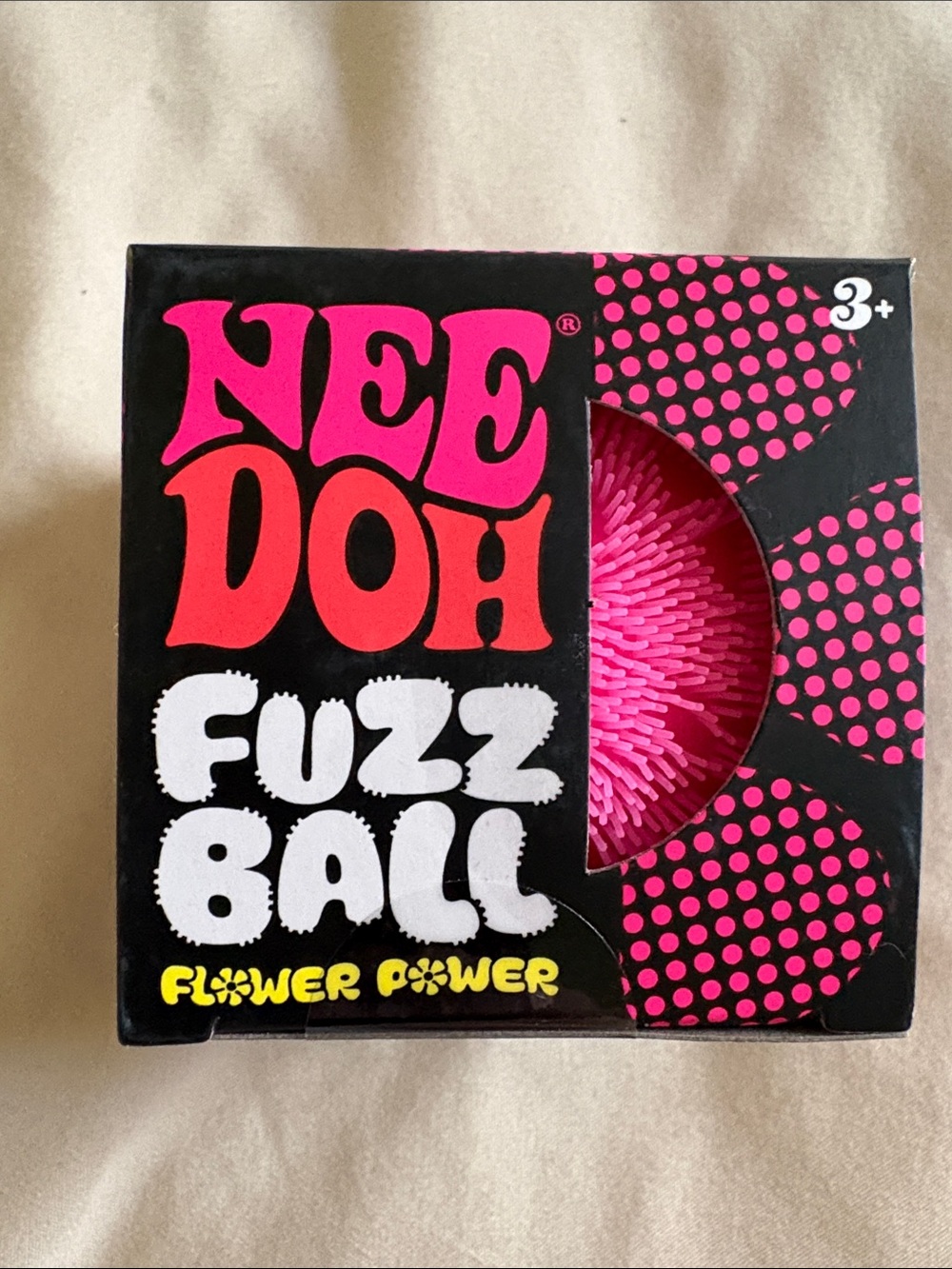 Pink Fuzz Ball Kids Toy - Flower Power